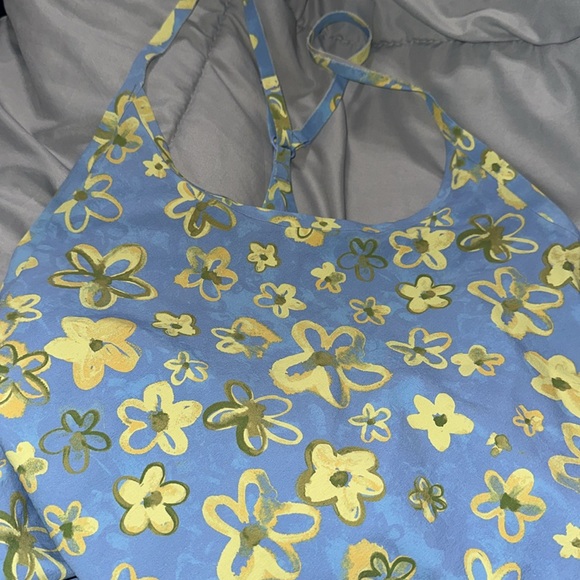 Outdoor Voices EXERCISE FLORAL-PRINT LIGHTSPEED TENNIS DRESS IN BLUE Sz S Lined - Picture 3 of 6